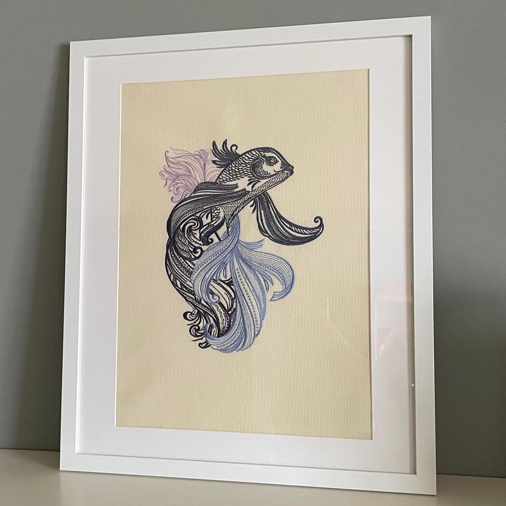 Betta Fish Embroidery Art