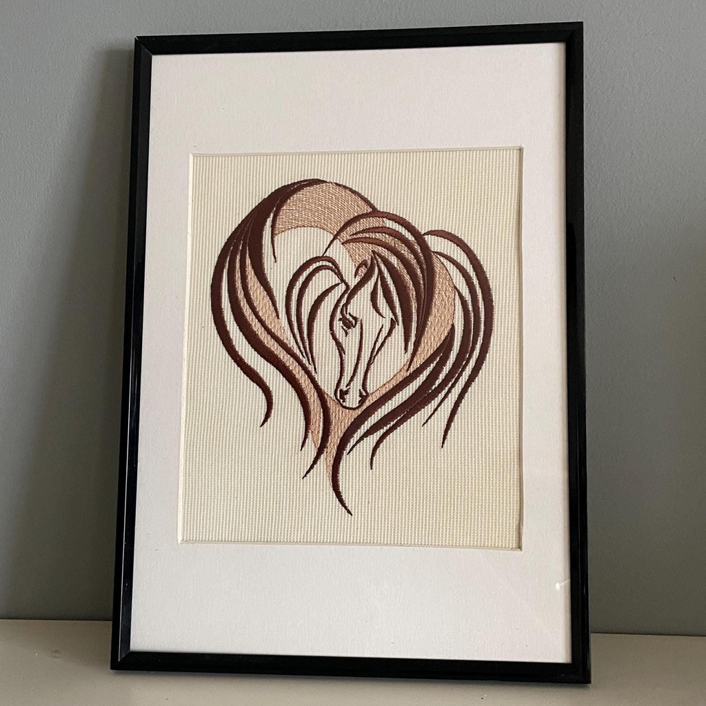 Minimalist Horse Embroidery Art