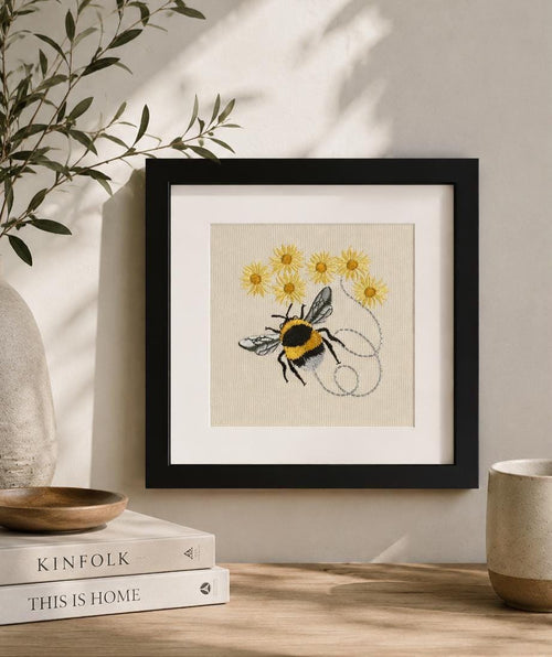 Bee Embroidery Art