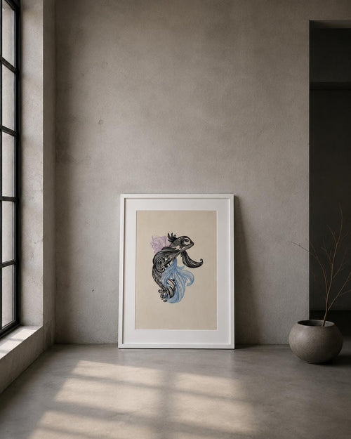 Betta Fish Embroidery Art