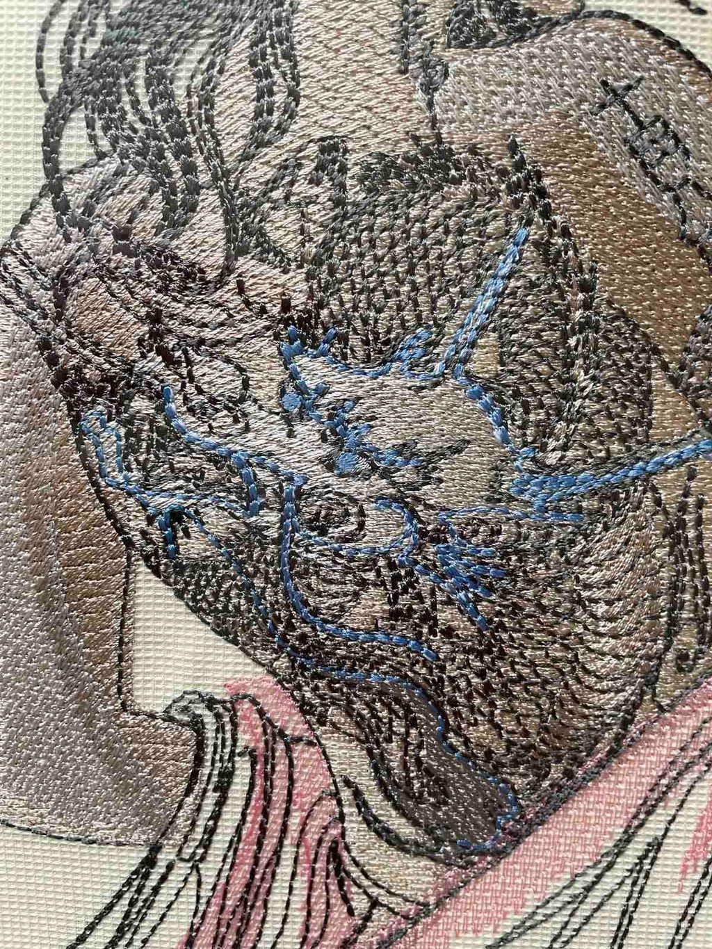 Embroidered Female Portrait