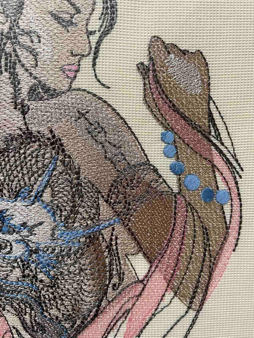 Embroidered Female Portrait