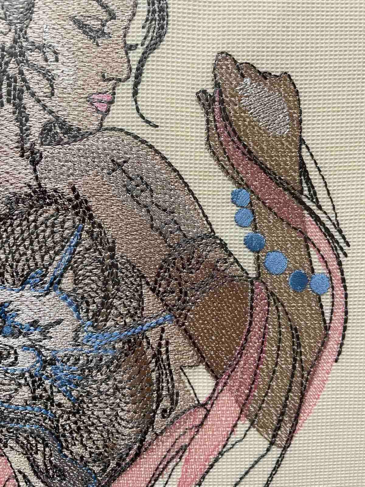 Embroidered Female Portrait